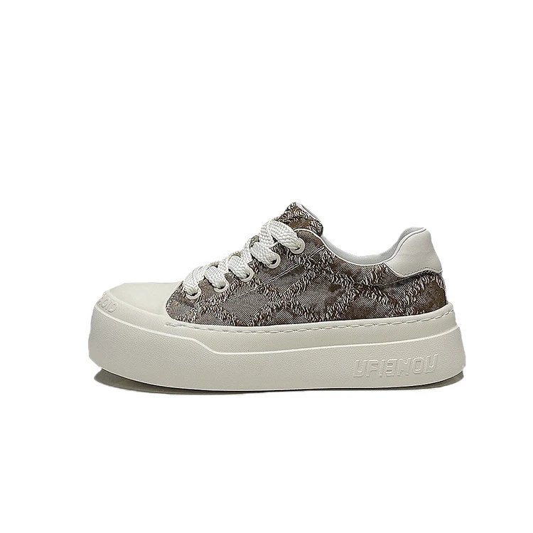 Unbranded Sneakers Low-Top Platform with Textured Camouflage Uppers image 5