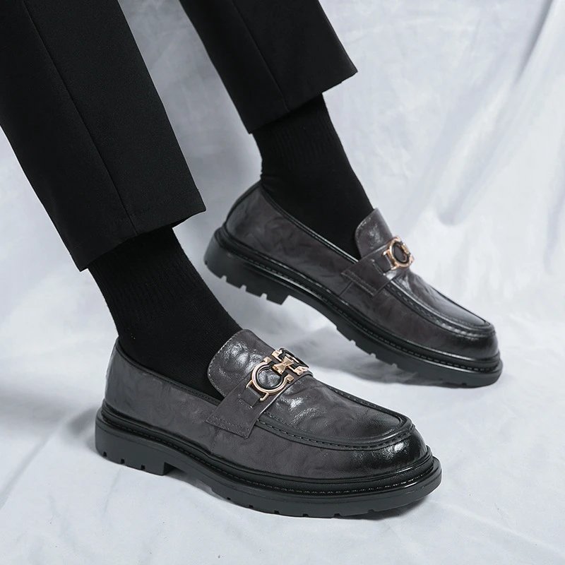 Unbranded Leather Shoes Metal-Bit Loafers image 3