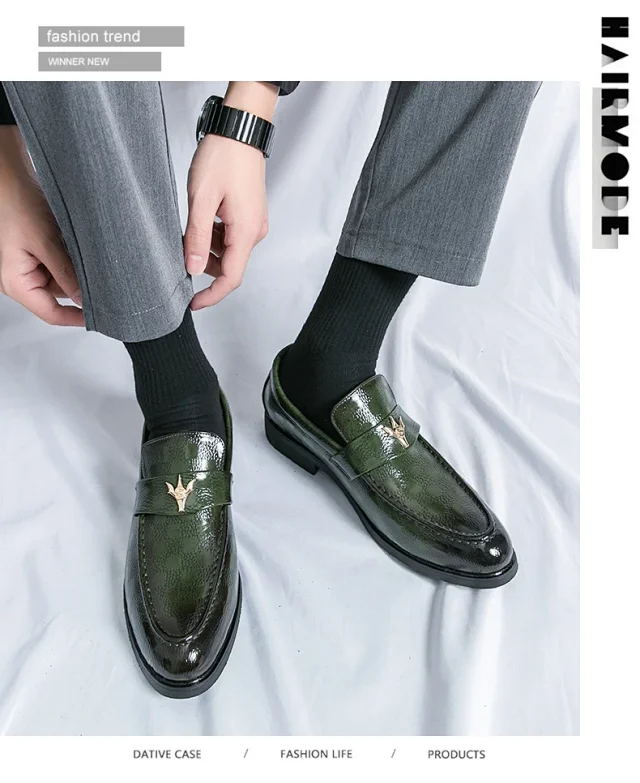 Unbranded Leather Shoes Metal-Bit Loafers product detail image 10