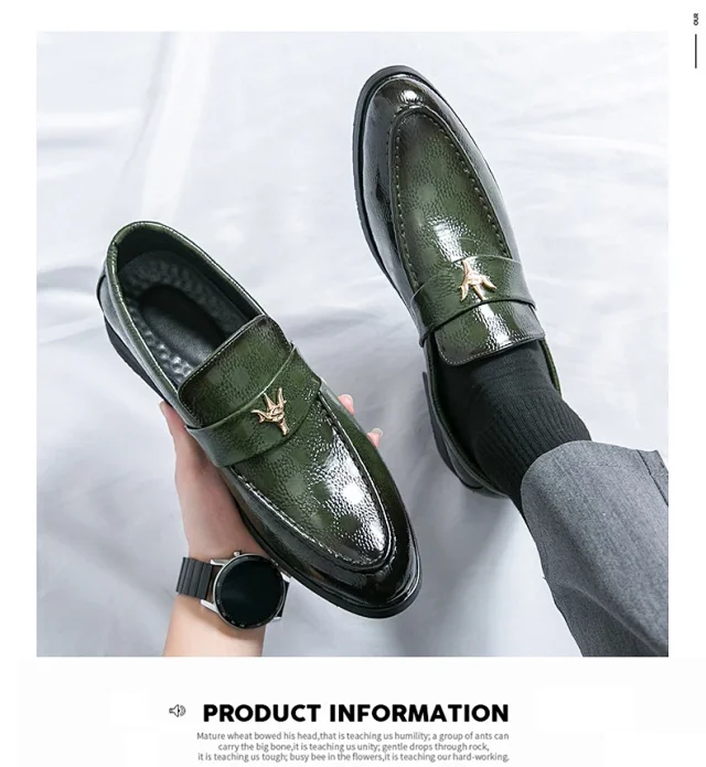 Unbranded Leather Shoes Metal-Bit Loafers product detail image 12