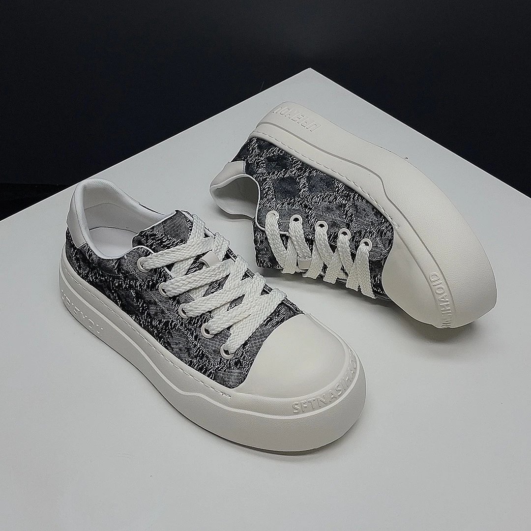 Unbranded Sneakers Low-Top Platform with Textured Camouflage Uppers image 2