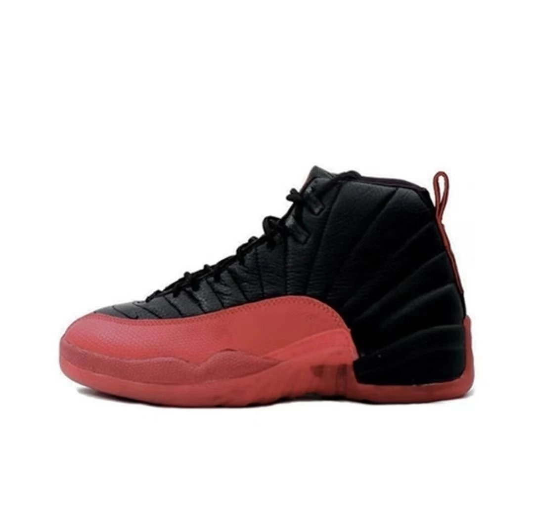 Unbranded Sneakers AJ12 High-Top Basketball — AJ12-Black and Red