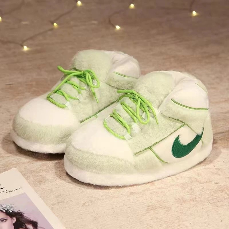 Unbranded Casual Shoes Lace-Up Knit with Ribbed Sole — Lush green aj