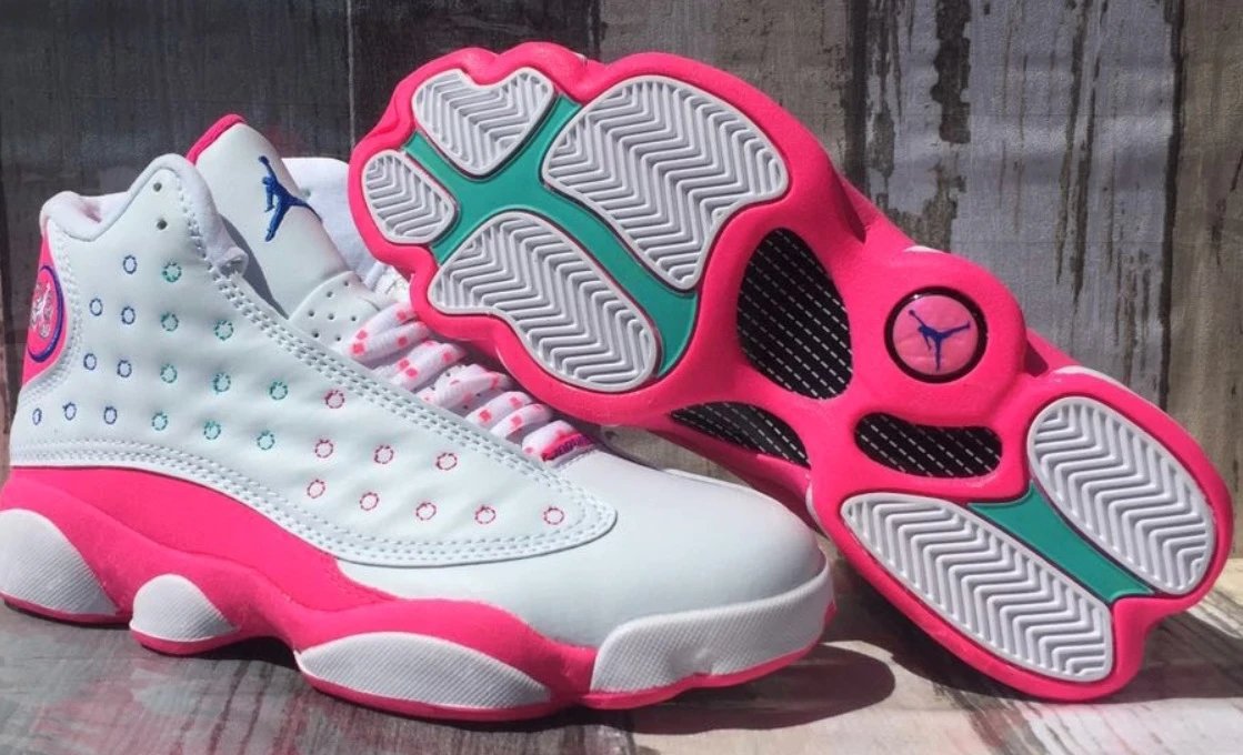 Unbranded Sneakers AJ 13 — AJ 13 White Peach Pink