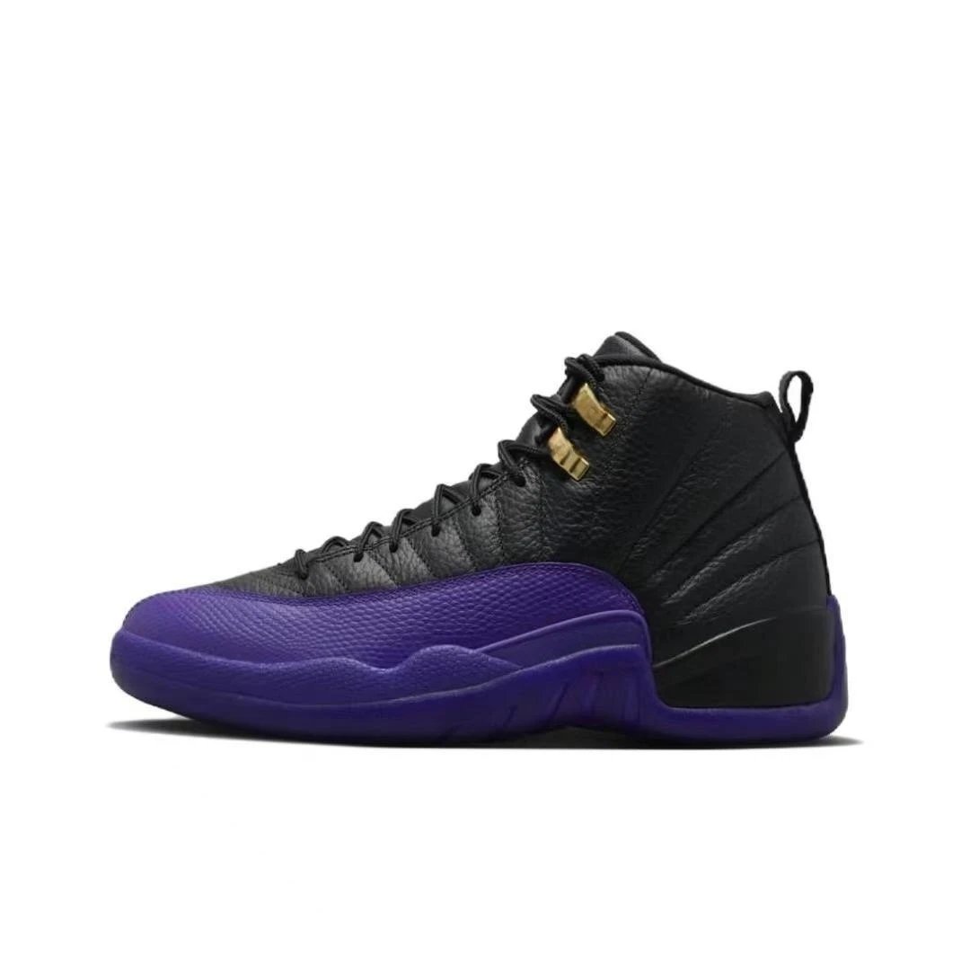 Unbranded Sneakers AJ12 High-Top Basketball — AJ12-Black and Purple