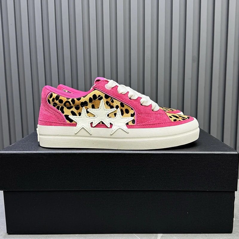 Unbranded Sneakers Low-Top Triple-Star Leopard Print — Color 8