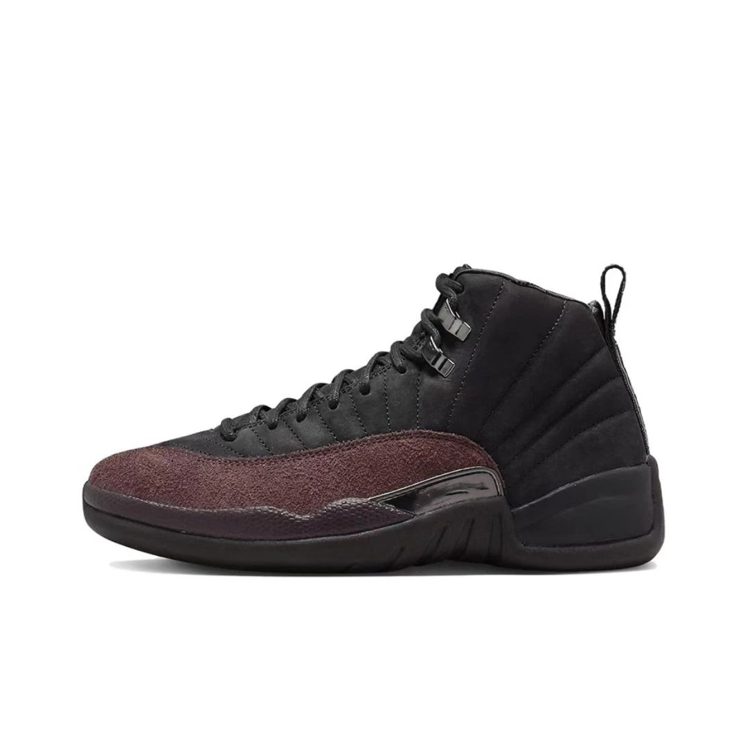Unbranded Sneakers AJ12 High-Top Basketball — AJ12-Black Wine Red