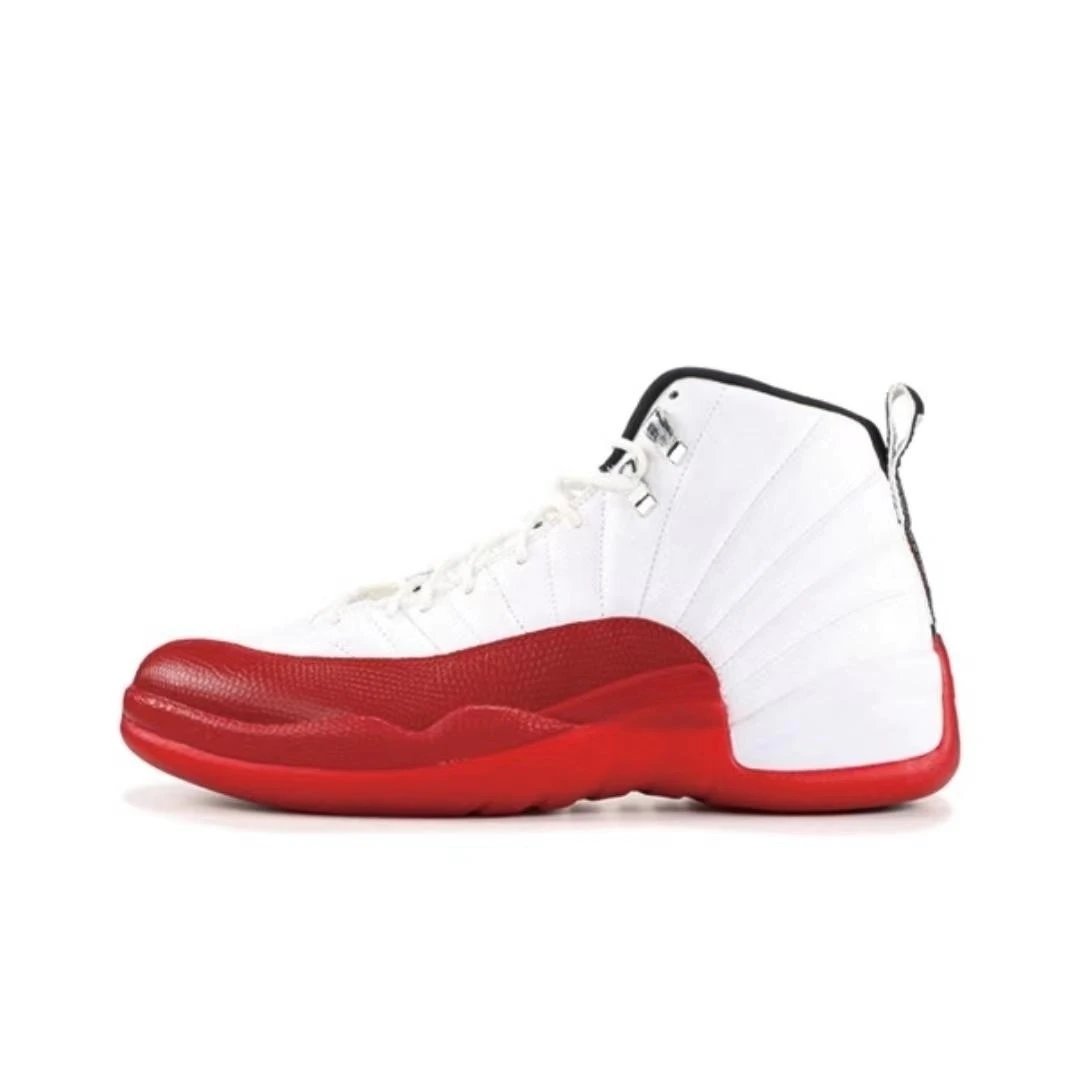 Unbranded Sneakers AJ12 High-Top Basketball — AJ12 – White and Red