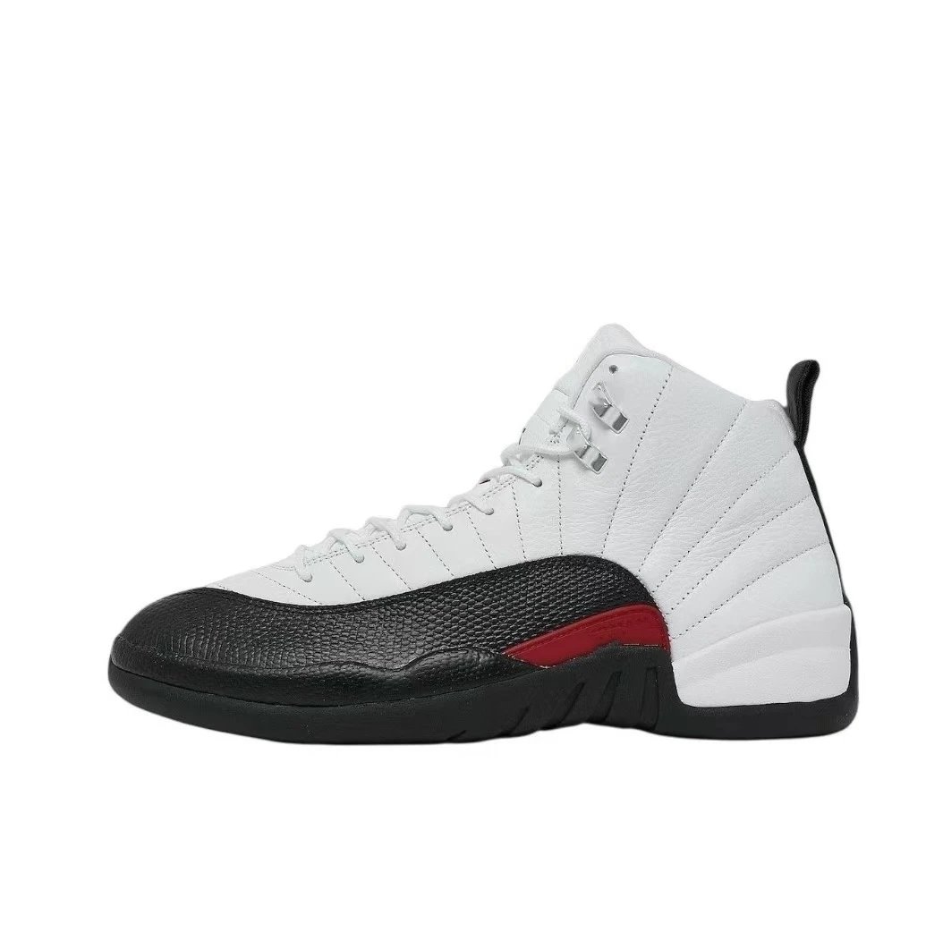 Unbranded Sneakers AJ12 High-Top Basketball — AJ12 – White, Black, and Red