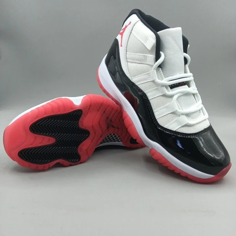 Jordan Sneakers Air 11 High-Top — aj 11-Black Red Kang Buckle
