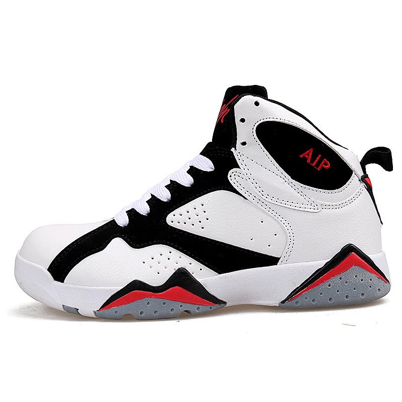 AIP Sneakers High-Top Lace-Up — 016 Black and white