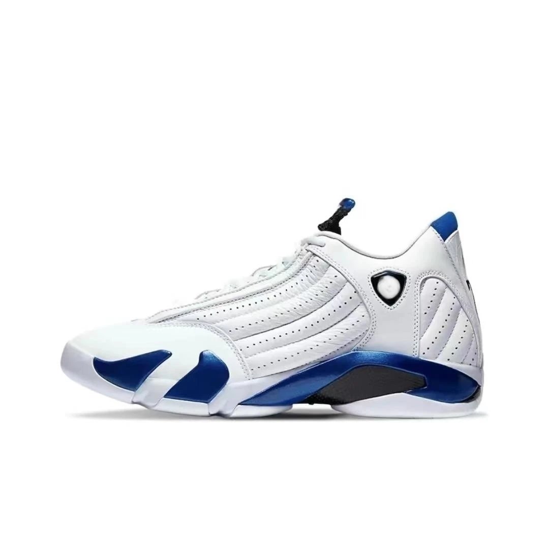 Unbranded Sneakers AJ14 high-top basketball — AJ14 – White and Blue