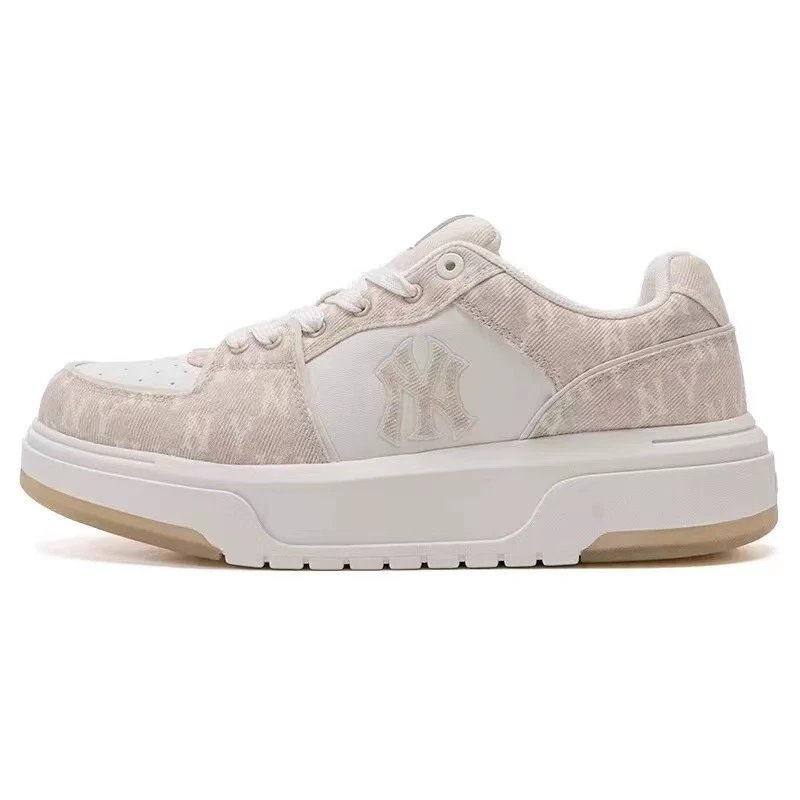 MLB Sneakers Low-Top Chunky Logo — Light Yellow-(size small)