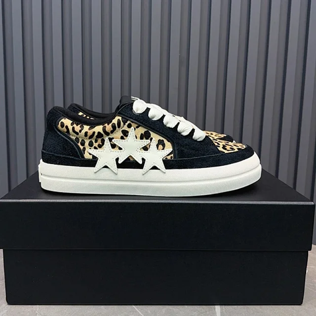 Unbranded Sneakers Low-Top Triple-Star Leopard Print product detail image 1