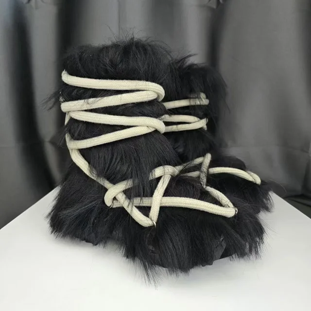 Unbranded Boots Faux Fur Lace-Up product detail image 30