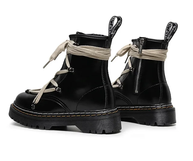 Unbranded Boots Lace-Up Platform Ankle with Side Zipper product detail image 16