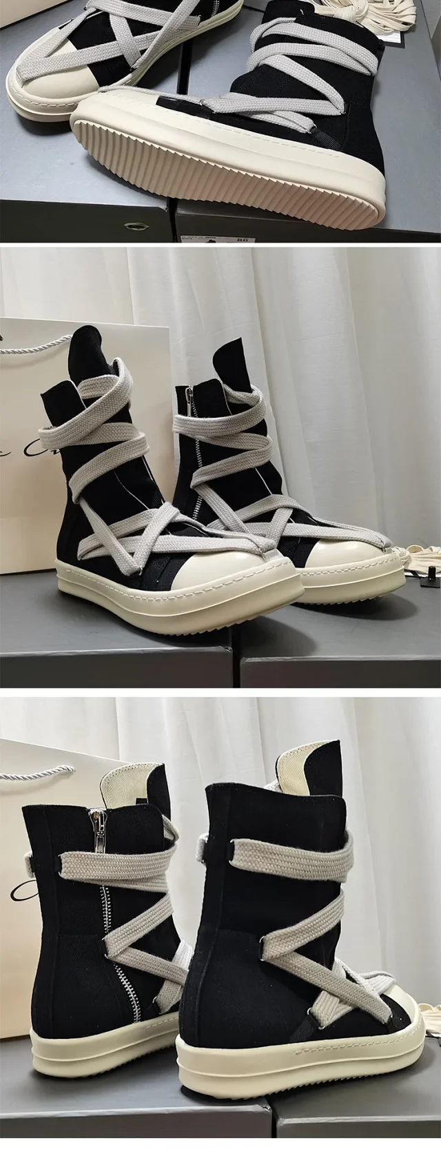 Unbranded Boots High-Top Lace-Wrap Canvas product detail image 6