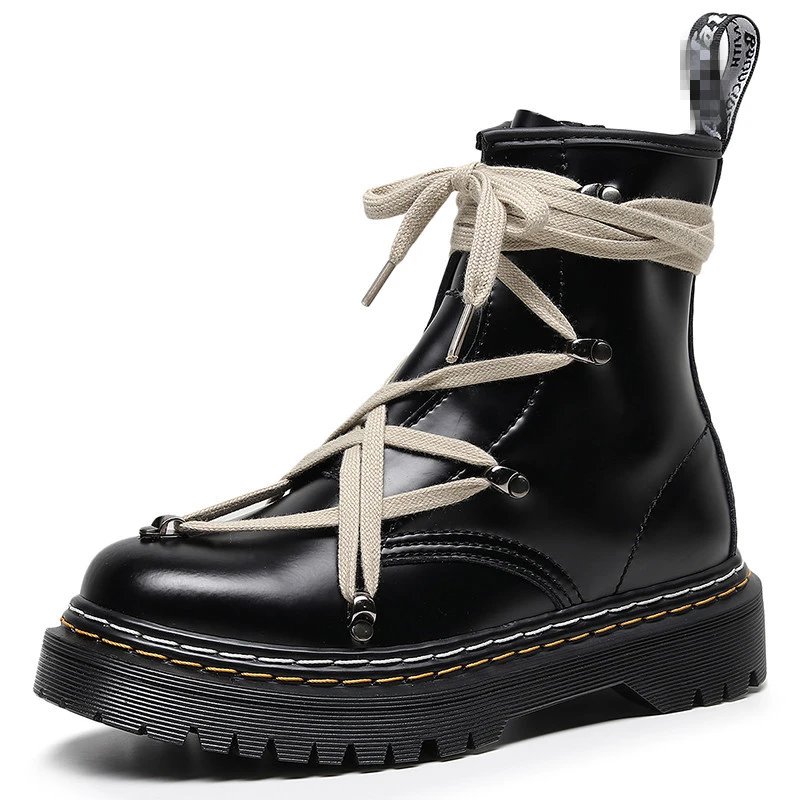 Unbranded Boots Lace-Up Platform Ankle with Side Zipper image 5