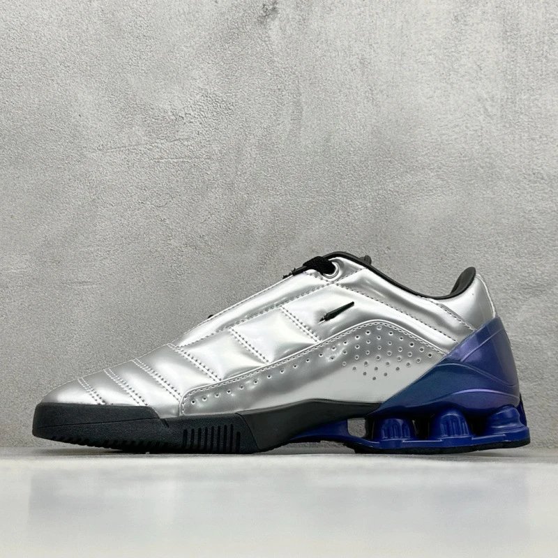 Unbranded Sneakers Low-top glossy quilted with perforated side panels and column-cushioned heels — 3
