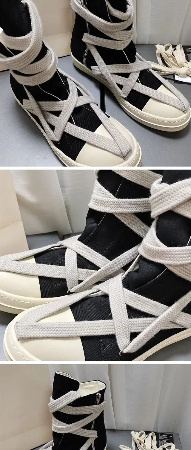 Unbranded Boots High-Top Lace-Wrap Canvas product detail image 5