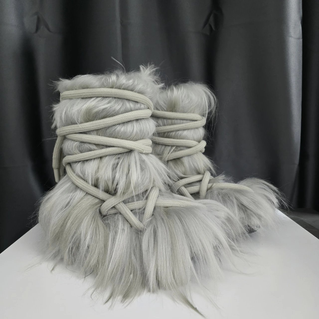 Unbranded Boots Faux Fur Lace-Up image 2