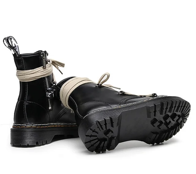 Unbranded Boots Lace-Up Platform Ankle with Side Zipper product detail image 18