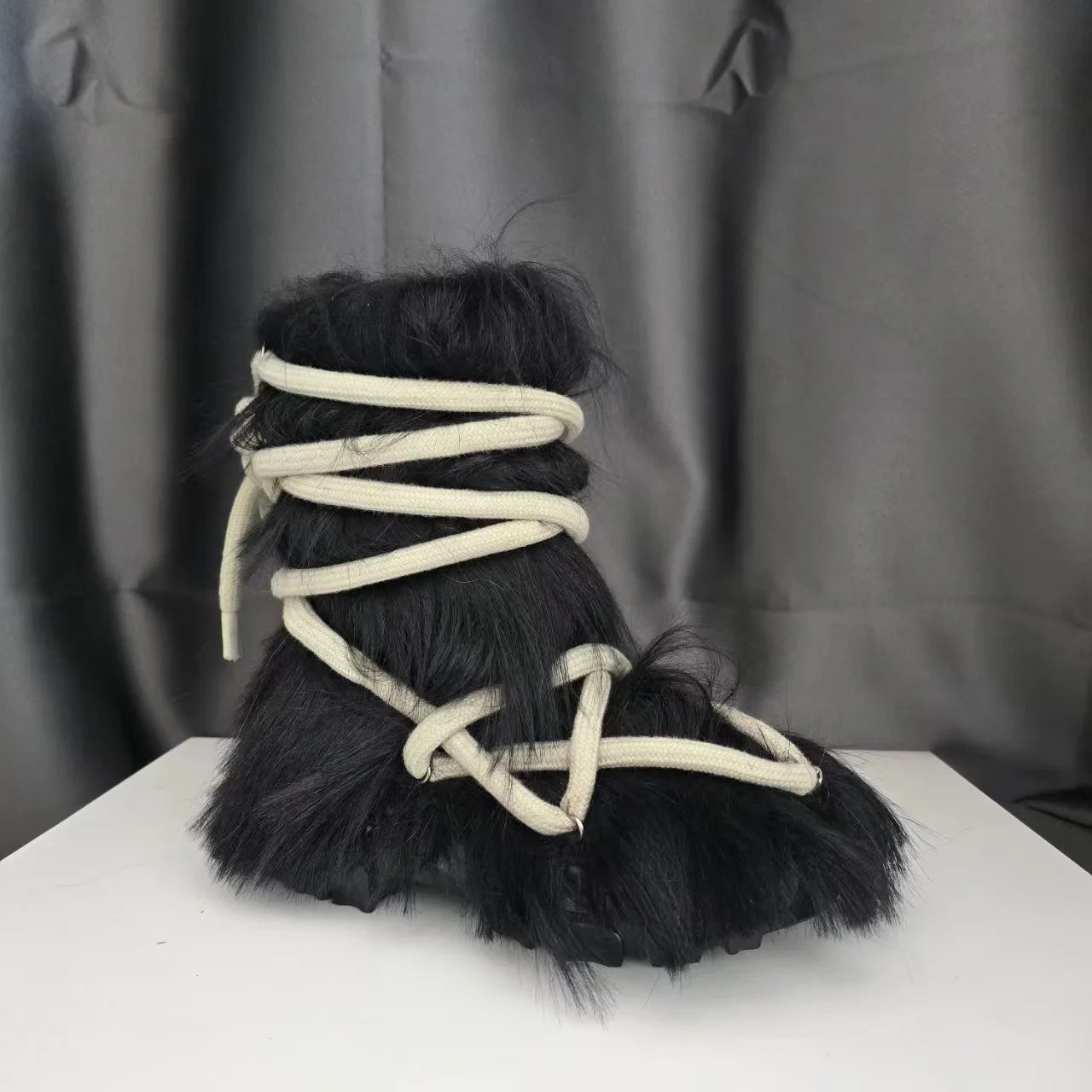 Unbranded Boots Faux Fur Lace-Up image 4