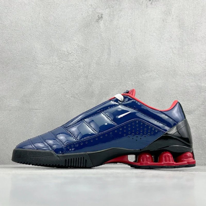 Unbranded Sneakers Low-top glossy quilted with perforated side panels and column-cushioned heels image 2