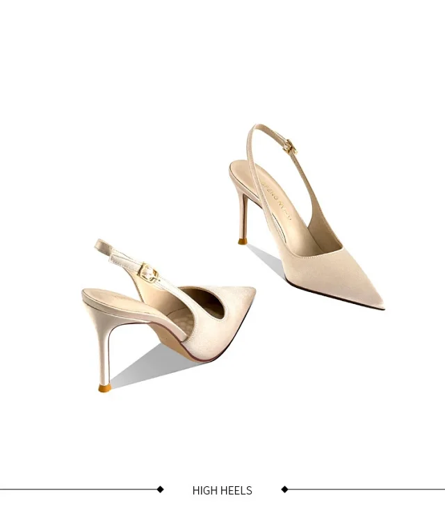 Unbranded High Heels Pointed-Toe Slingback Stiletto Pumps product detail image 7