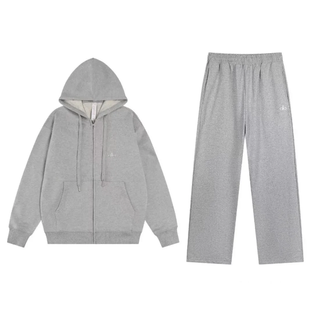 Alo Yoga Embroidered Hoodie & Wide-Leg Sweatpants Set - rep zestawy