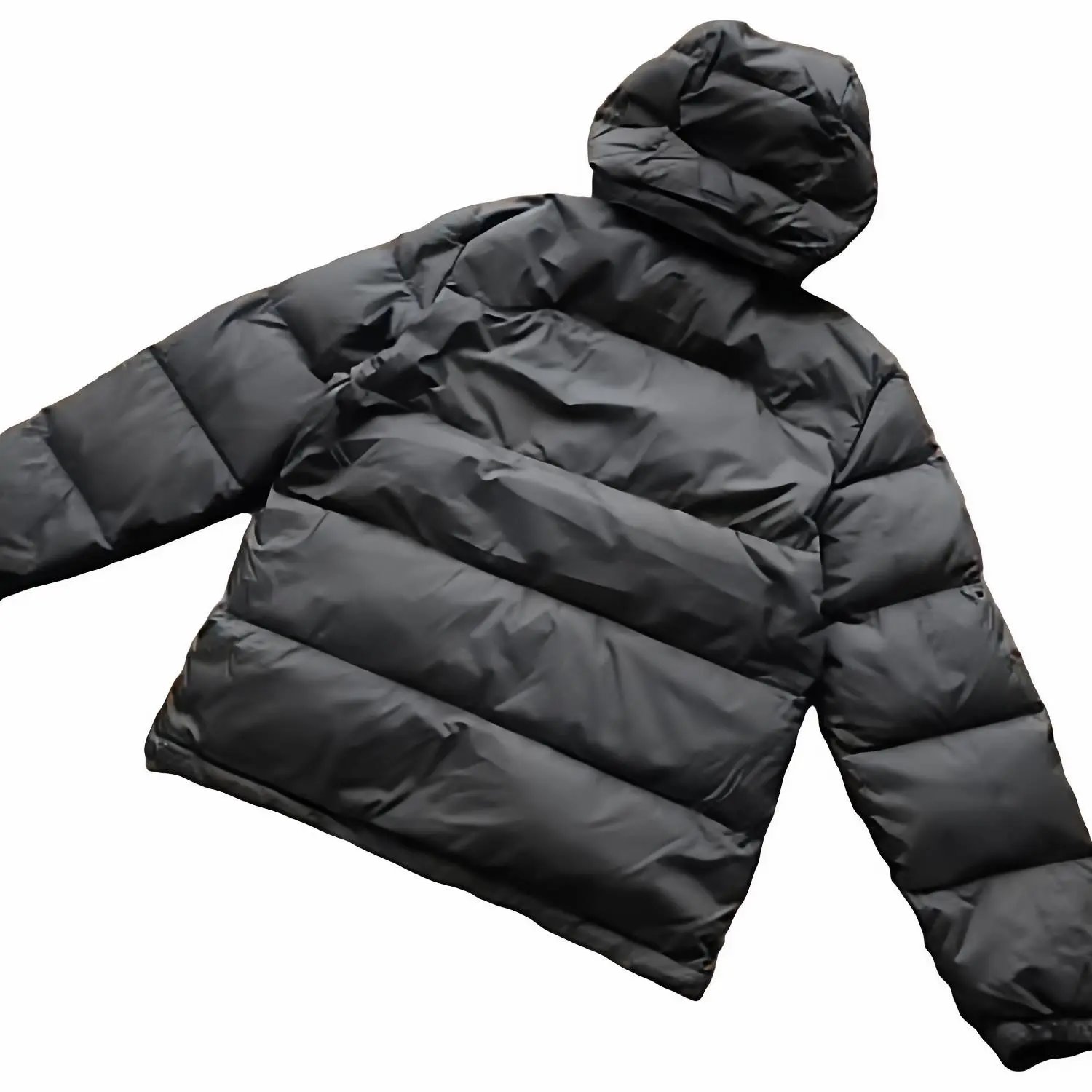 Zuo Hong Small Pinstripe Two-Tone Hooded Down Jacket 22092694