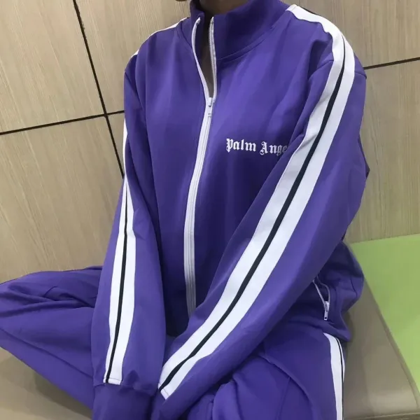Palace Angels Track Jacket Black with Yellow and Red Stripes Outerwear - 16