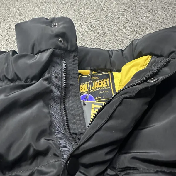 Corteiz × Unknown Down Jacket Black/Yellow Reversible Puffer Jacket - 23