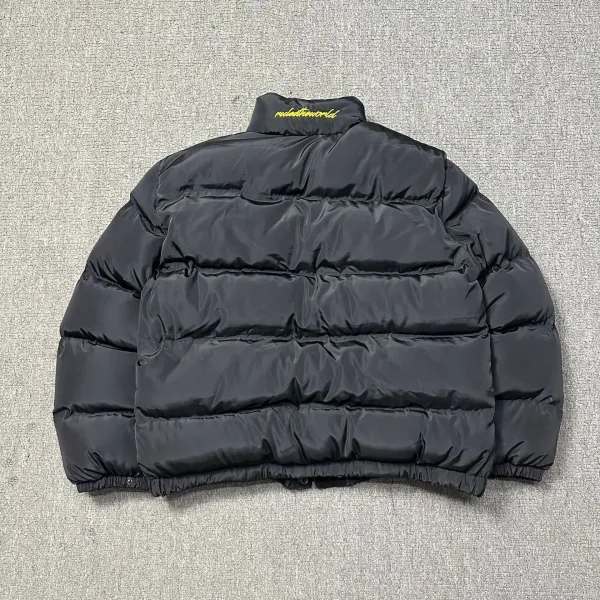 Corteiz × Unknown Down Jacket Black/Yellow Reversible Puffer Jacket - 46