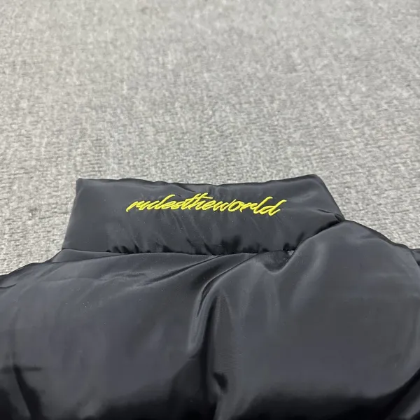Corteiz × Unknown Down Jacket Black/Yellow Reversible Puffer Jacket - 22