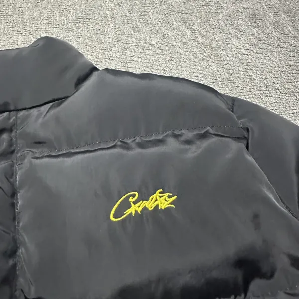 Corteiz × Unknown Down Jacket Black/Yellow Reversible Puffer Jacket - 27