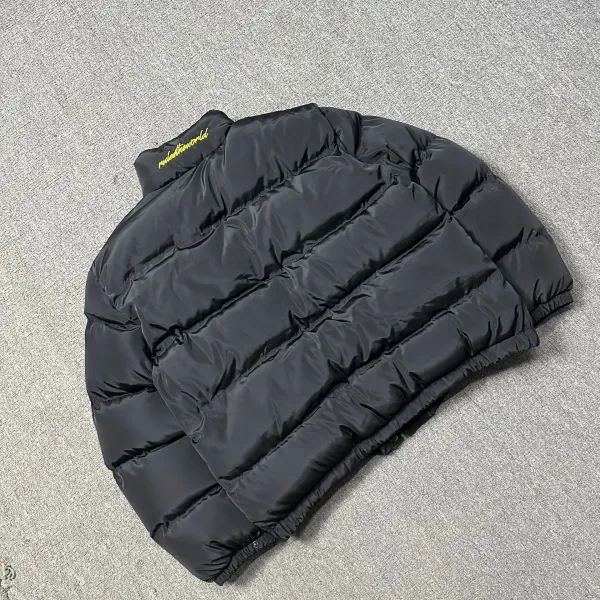 Corteiz × Unknown Down Jacket Black/Yellow Reversible Puffer Jacket - 45