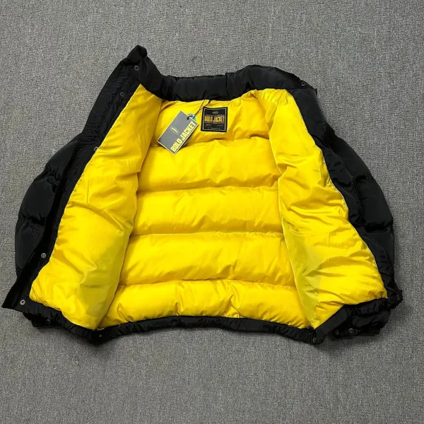 Corteiz × Unknown Down Jacket Black/Yellow Reversible Puffer Jacket - 47