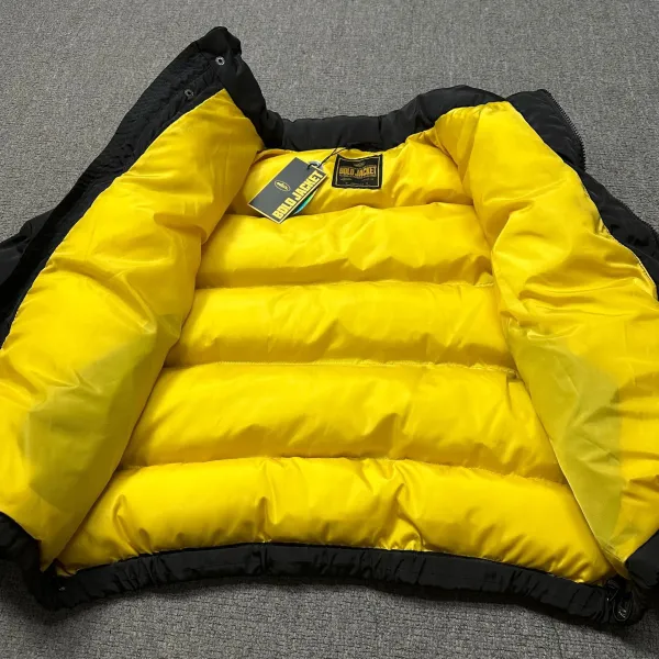 Corteiz × Unknown Down Jacket Black/Yellow Reversible Puffer Jacket - 48