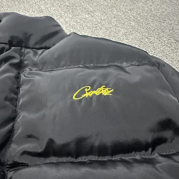 Corteiz × Unknown Down Jacket Black/Yellow Reversible Puffer Jacket - 21
