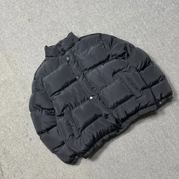 Corteiz × Unknown Down Jacket Black/Yellow Reversible Puffer Jacket - 31