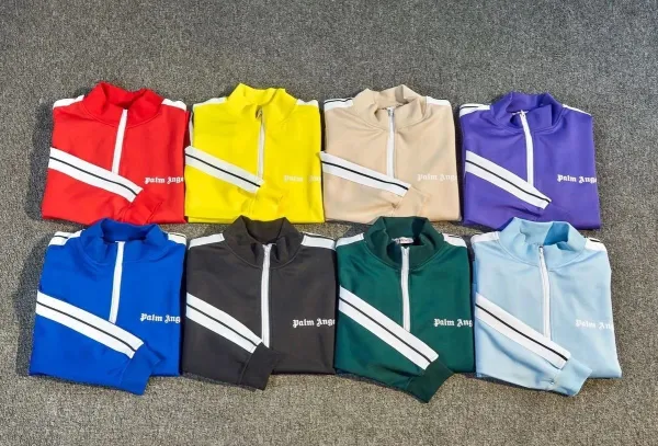 Palace Angels Track Jacket Black with Yellow and Red Stripes Outerwear - 14