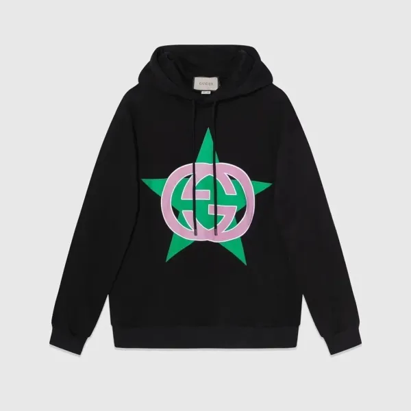 Gucci Star GG Print Black Hoodie - 1