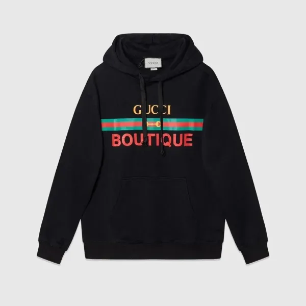 Gucci Boutique Logo Hoodie Beige - 8
