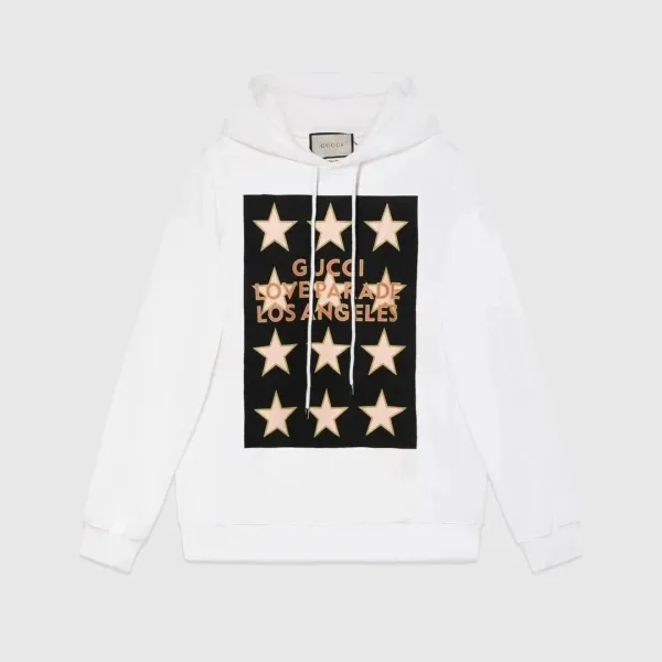 Gucci Love Parade Los Angeles Hoodie White - 1