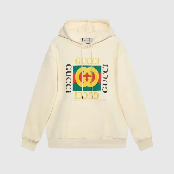 Gucci Boutique Logo Hoodie Beige - 13