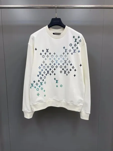 Louis Vuitton Monogram Embroidered Mock Neck Sweater Black - 7