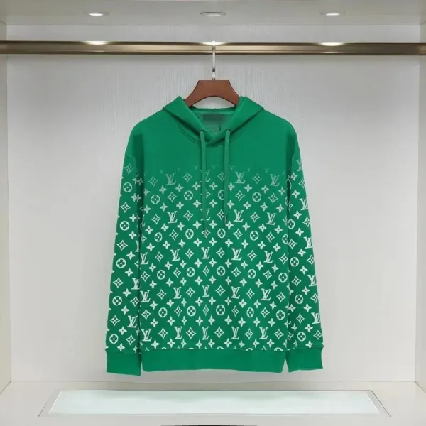 Louis Vuitton Monogram Print Green Hoodie - 1
