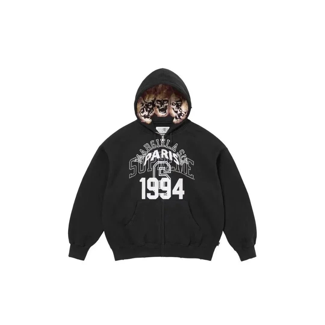 Unisex Trendy Skull Flaming Destroyer Zip Hoodie - Gila Collab - 2544
