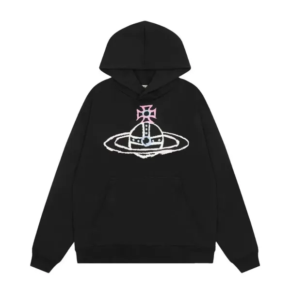 Vivienne Westwood Orb Spray Paint Hoodie Black - 20